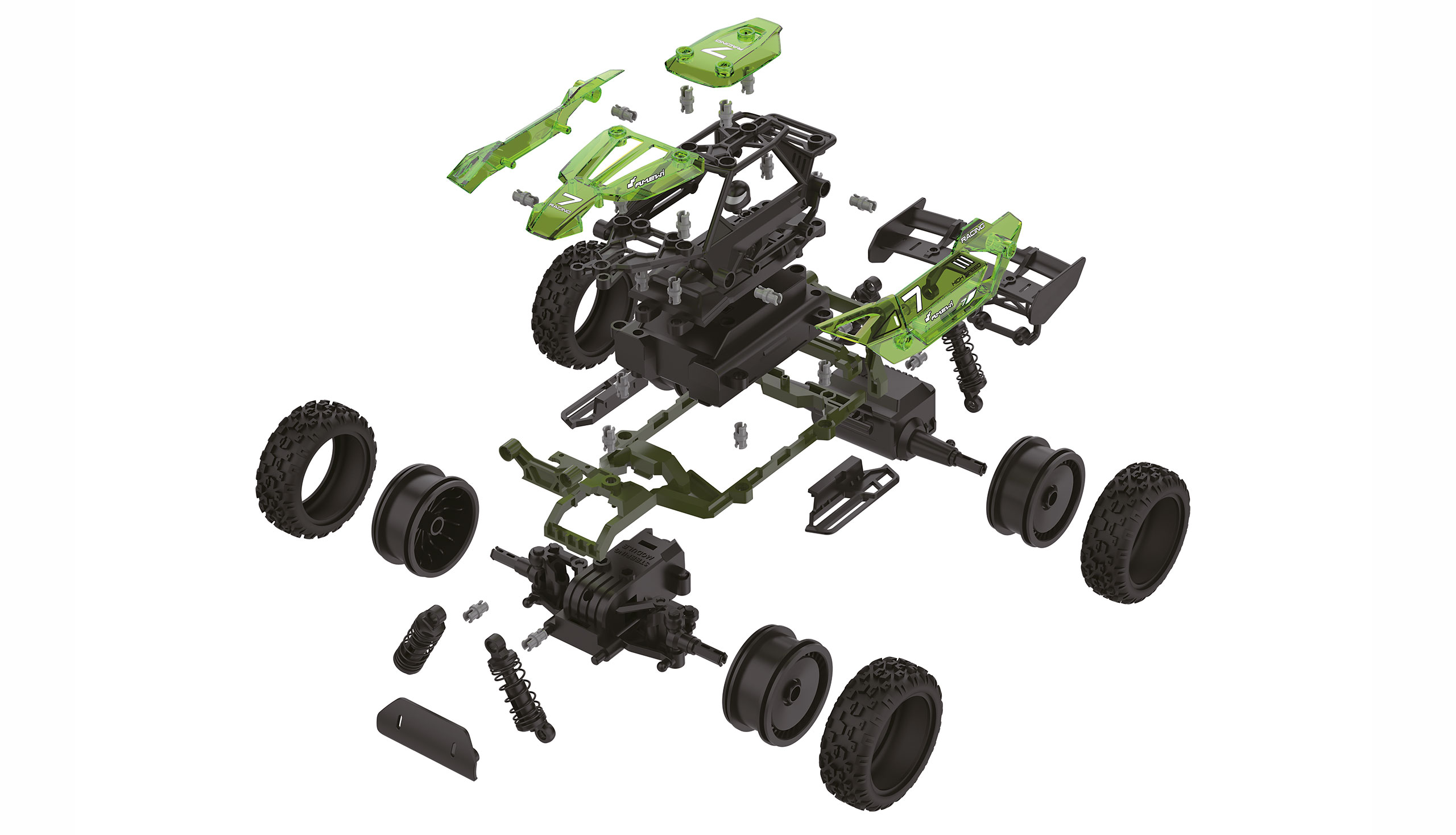 Amewi CoolRC DIY Razor Buggy 2WD 1:18 Bausatz grün 22583