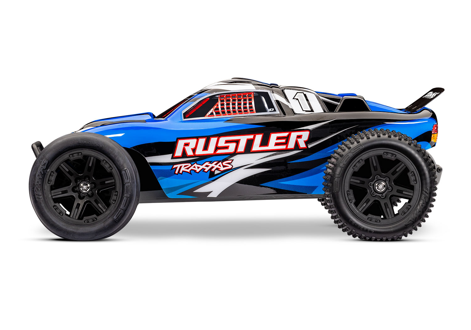 Traxxas Rustler 1/10 2WD Stadium-Truck BlauX RTR HD/Clipless mit Akku & USB-Lader 37254-8 - Abbildung 3