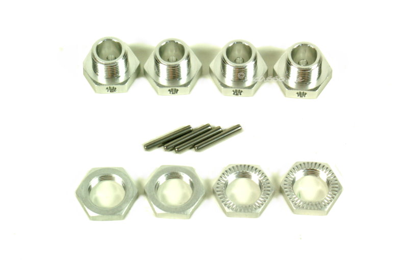 Monstertronic Aluminium Radmitnehmer 1/8 silber 4 Stück