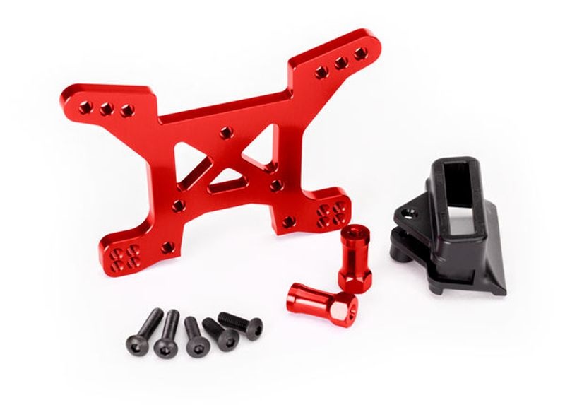 Traxxas Alu Dämpferbrücke vo rot eloxiert 6739R