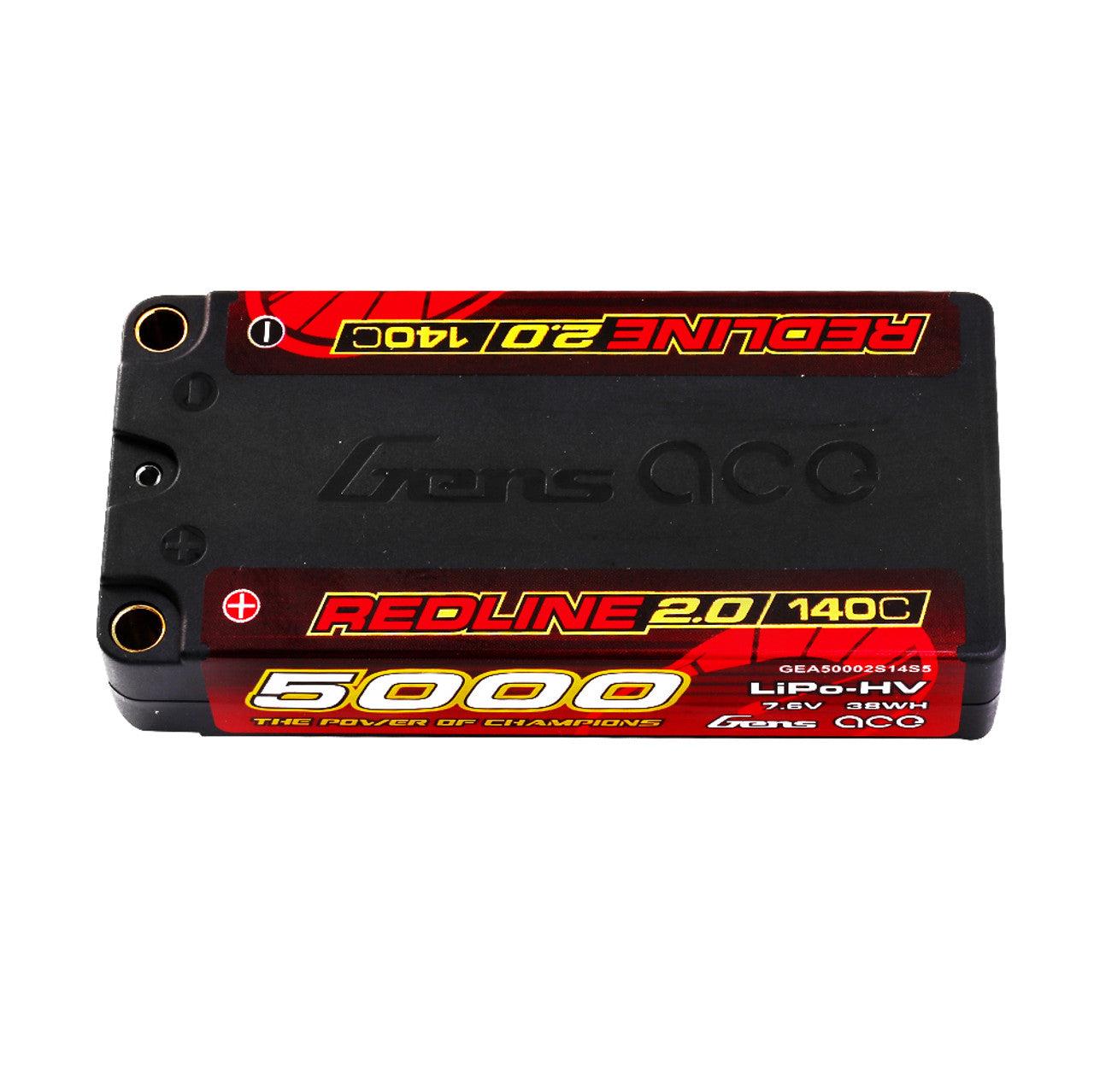 Gens Ace Rotline 2.0 Series 5000mAh 2S1P 7.6V 140C HardCase HV Lipo Akku Pack mit Hardcase 130# GEA50002S14S5