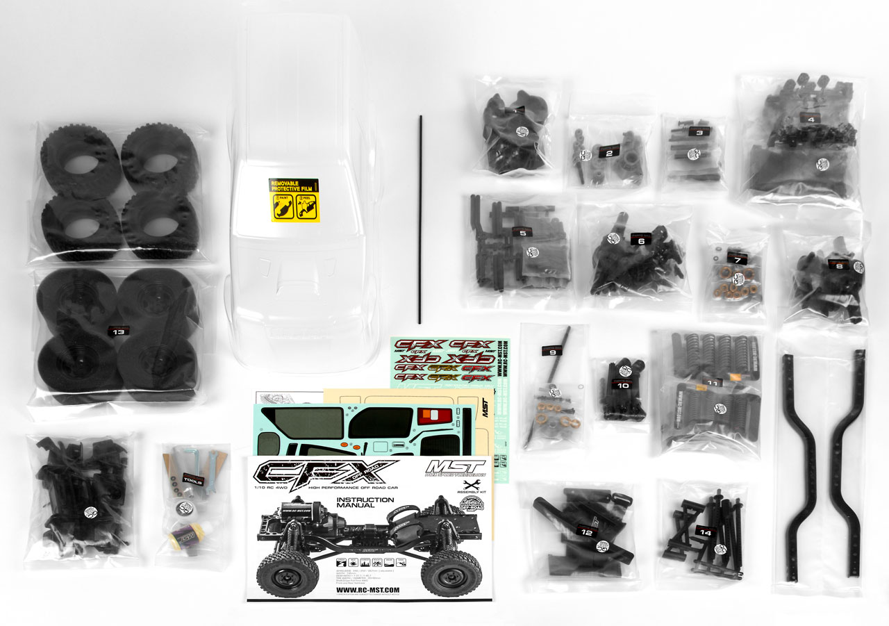 MST CFX 4WD Crawler Kit mit J3 Karosserie Radstand 242mm 532169