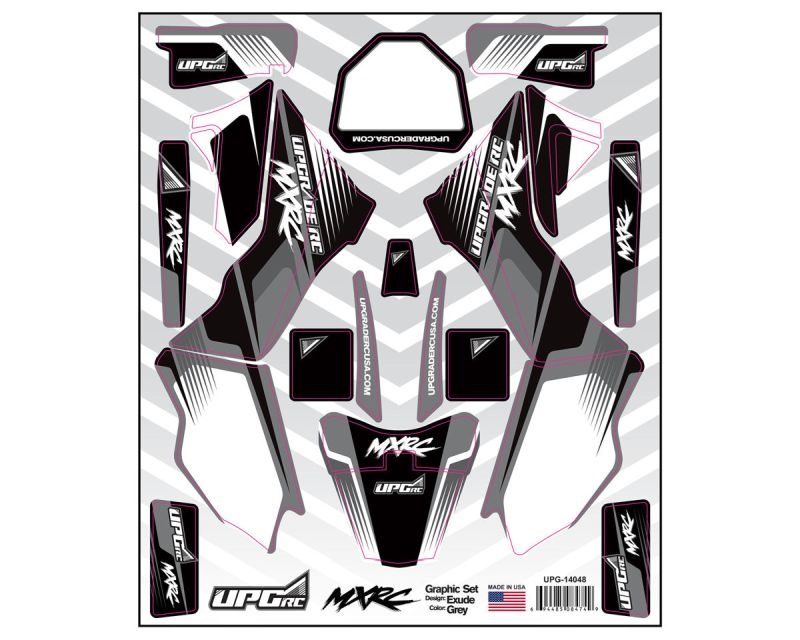 Upgrade RC Graphic Set for Losi Promoto MX (Exude) (Grey)