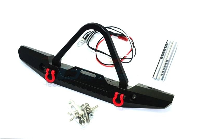 GPM Alu Bumper mit LED-Beleuchtung vorn schwarz Traxxas Traxxas4 & Axial SCX10II