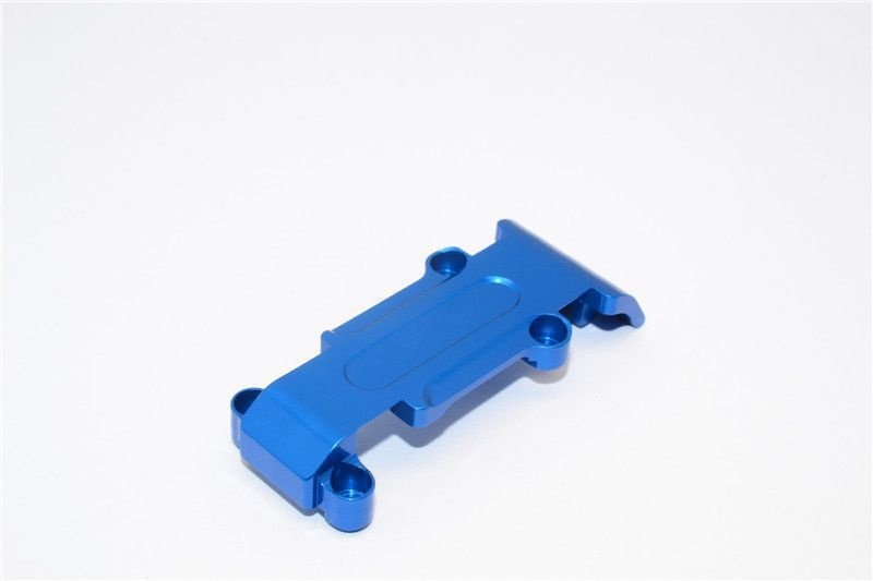 GPM Alu Unterbodenplatte eloxiert hinten blau Traxxas 1/16 E-Revo