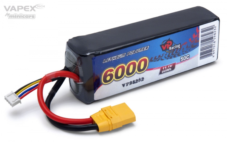 Vapex LiPo Akku 3S 11,1V 6000mAh 50C XT90-Stecker VP98232