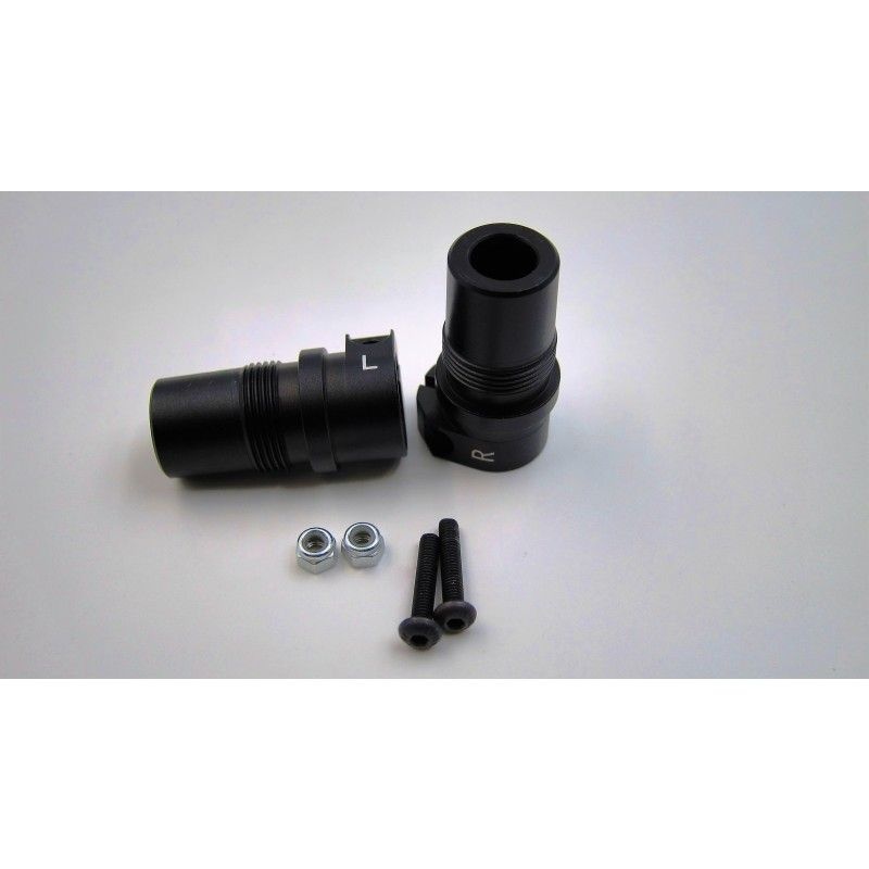 SAMIX Alum. Lock out hinten schwarz für Axial SCX10-2 SCX2-6015