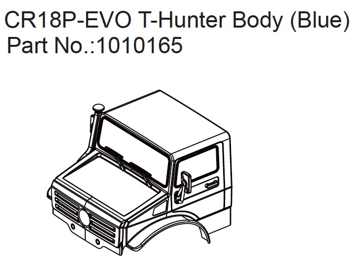 Hobby Plus T-Hunter PC Body (blue) - EVO 1:18 240358