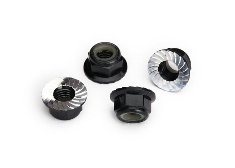 Kragen-Stoppmutter 5mm Alu verzahnt (4) schwarz 8447A - Abbildung 1