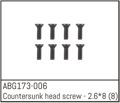 Absima Flat Head Screw M2.3*6 (8PCS) ABG173-006