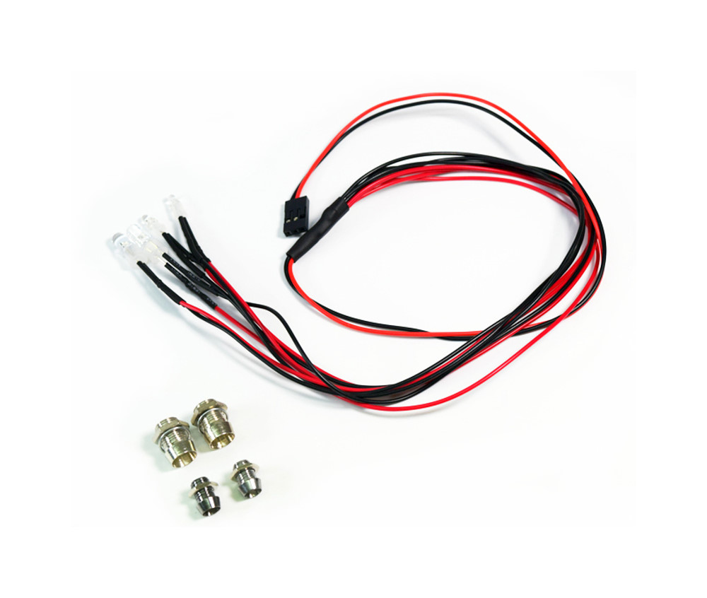 Absima LED Set weiß/rot mit Aluminium Halterung 2320041 - Abbildung 1