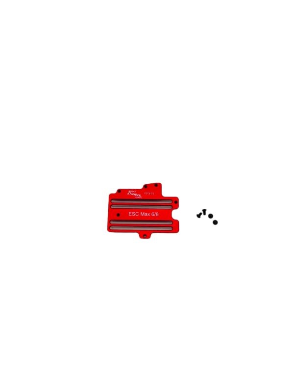 Oktay Hobbywing ESC Platte Max 6/8 Alu 7075 rot eloxiert für Arrma Krat, Outt, Not, Moj 2510.ARMESC6/8