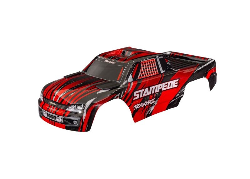 Traxxas Karosserie Stampede & VXL rot clipless mit Aufkleber  3620A-RED