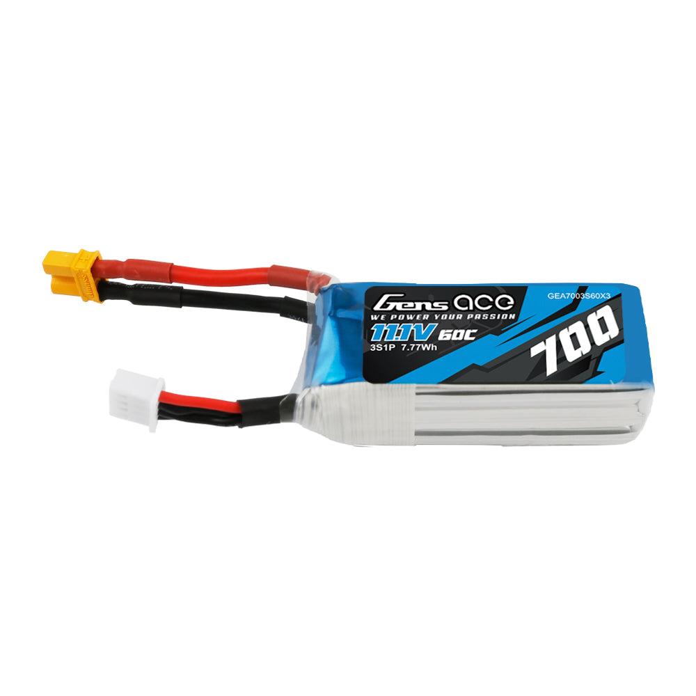 Gens Ace 700mAh 11.1V 60C 3S1P Lipo Akku Pack mit XT30 für OMPHOBBY M2 &LOGO200 GEA7003S60X3