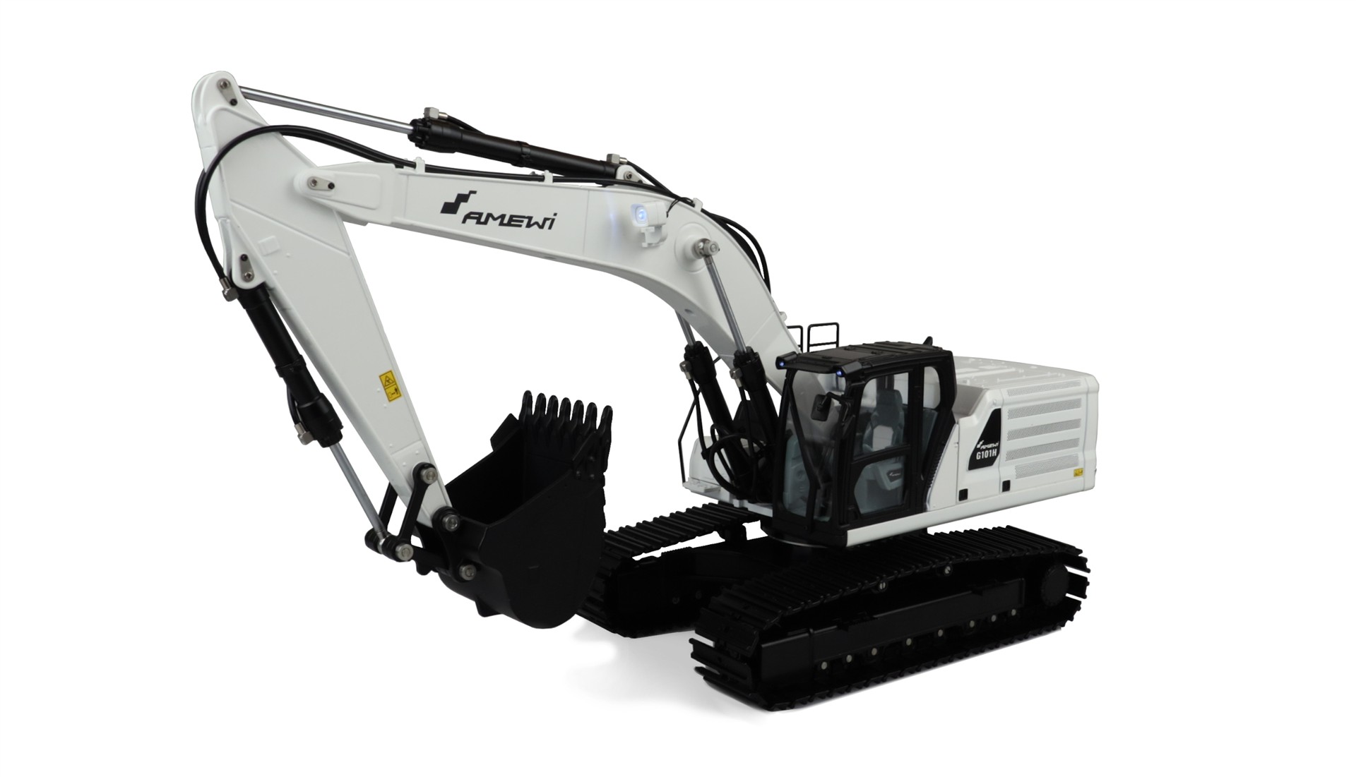 Amewi G101H Vollmetall-Hydraulikbagger 1:16 RTR weiß 22505 - Abbildung 1
