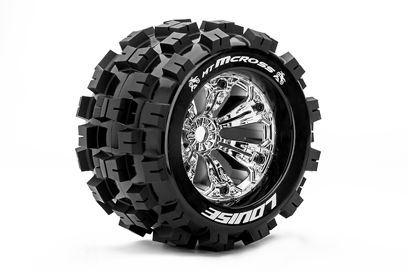Louise MT 3.8 MCROSS 1/8 Sport Felge chrome (2) TRAXXAS, HPI / 1/2 Offset / L-T3276CH
