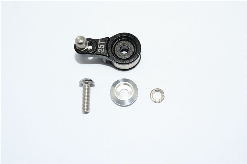 GPM Alu Servo Saver 25T für gesperrtes Diff schwarz Traxxas Traxxas4 & 6