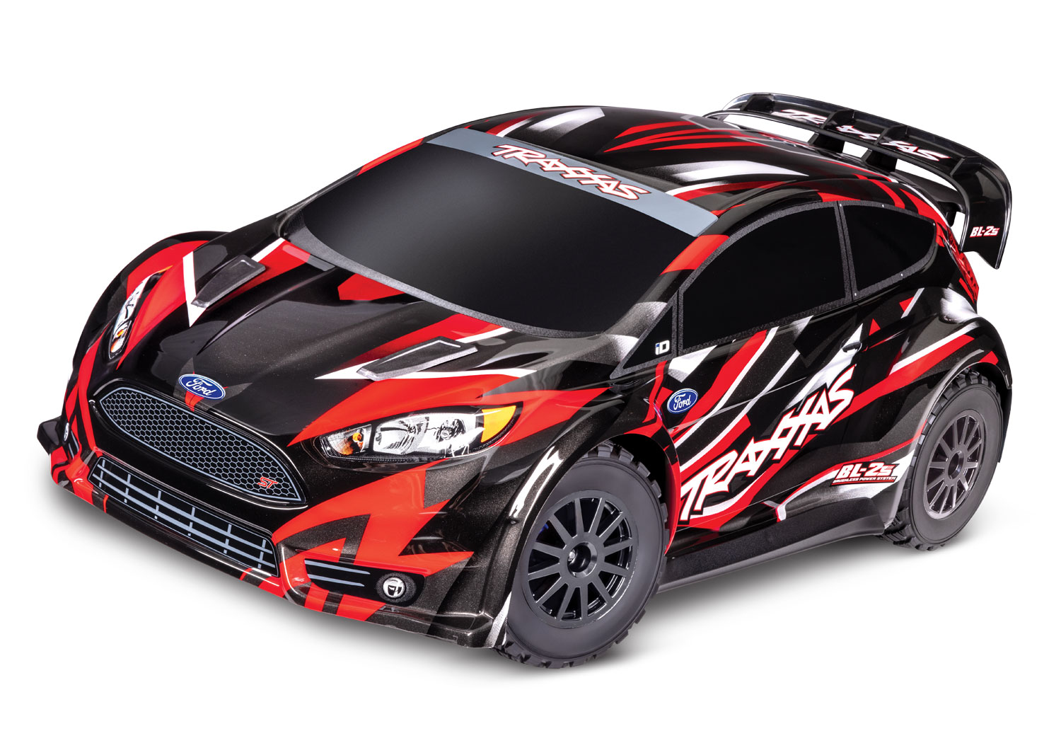 Traxxas Ford Fiesta ST 4x4 BL-2S rot 1/10 Rally Brushless ohne Akku/Lader 74154-4 - Abbildung 1