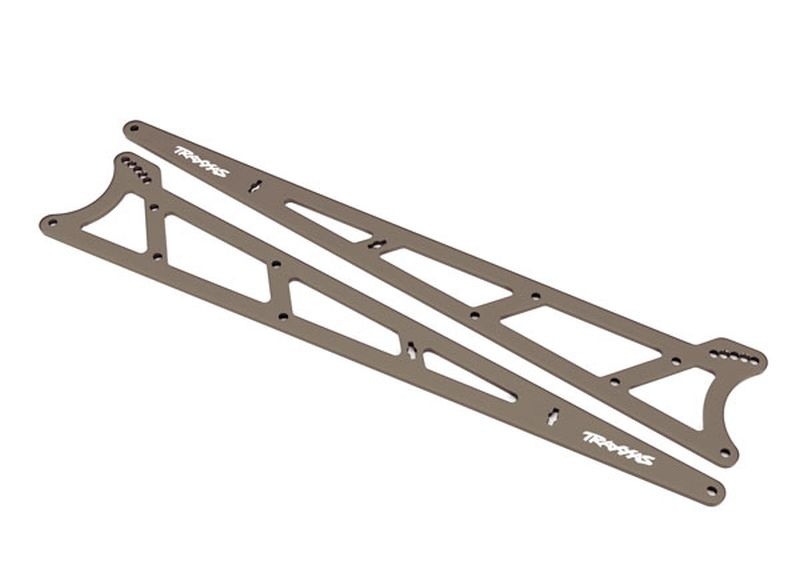 Traxxas Seitenplatten Wheelie Bar charcoal grau Alu (2) 9462