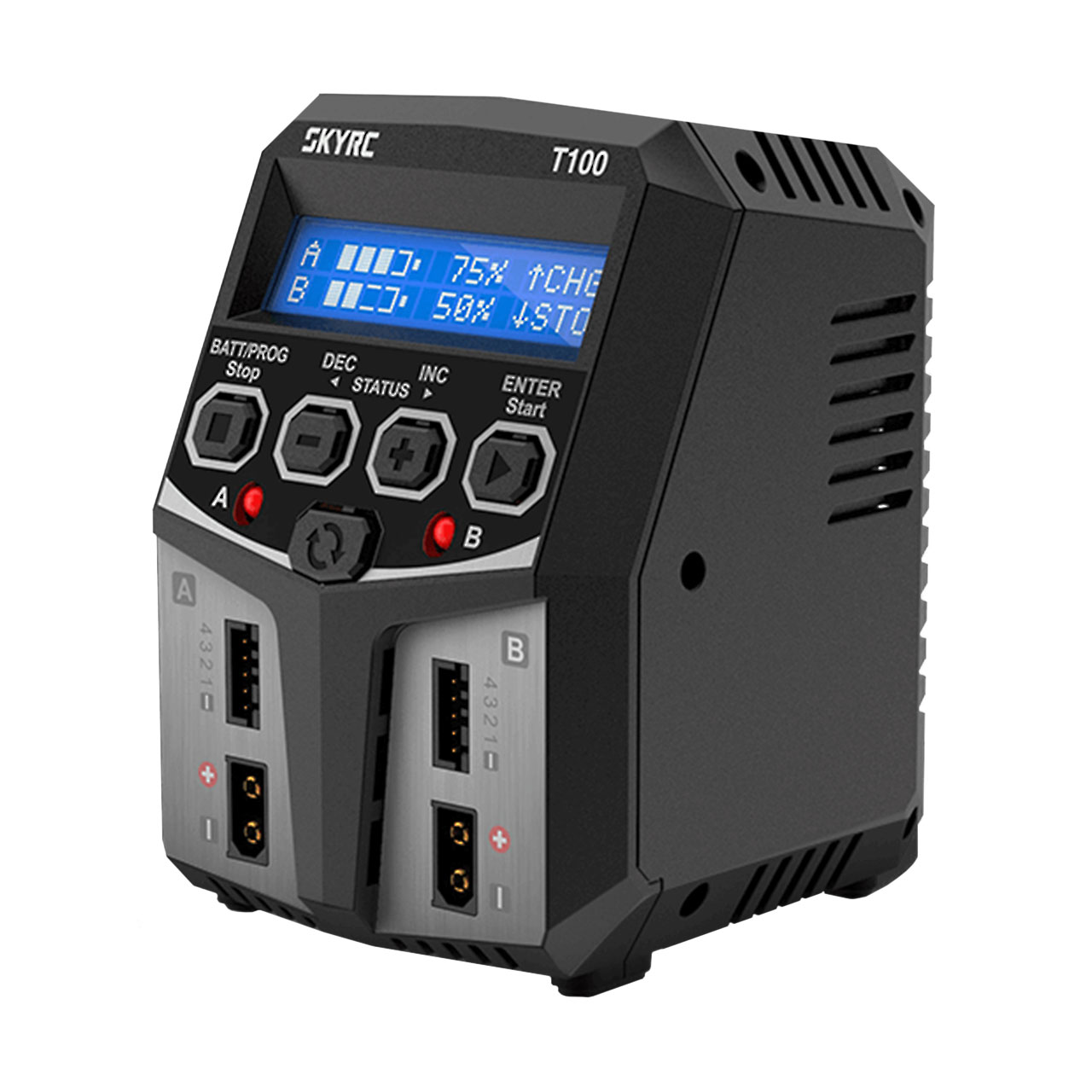 SkyRC T100 AC Dual Ladegerät LiPo 2-4s 5A 2x50W SK-100162 - Abbildung 1