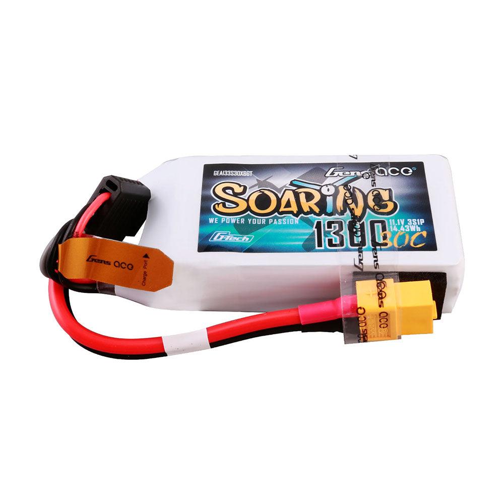 Gens Ace G-Tech Soaring 1300mAh 11.1V 30C 3S1P Lipo Akku Pack mit XT60 Stecker GEA133S30X6GT