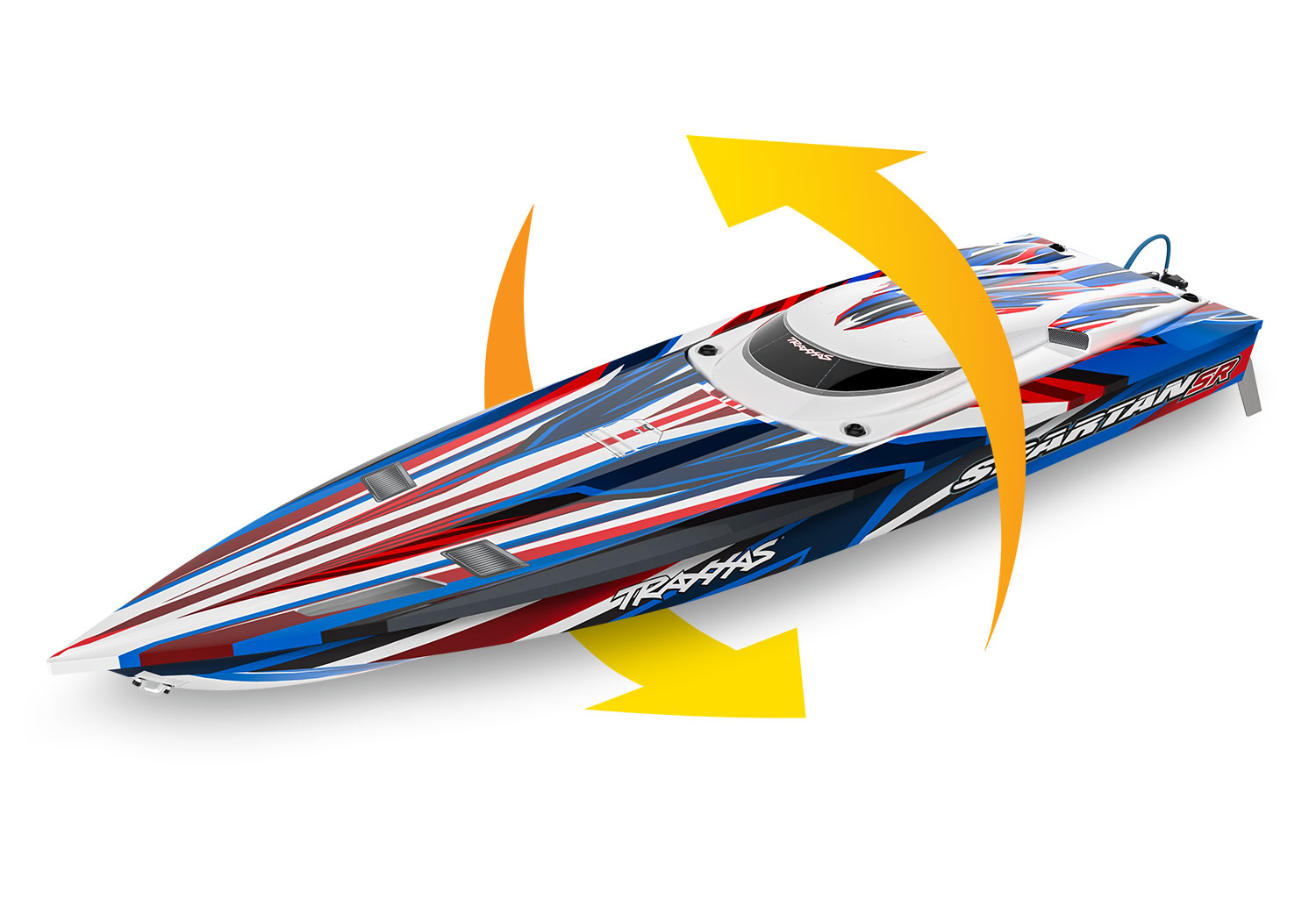 Traxxas SPARTAN SR Rot Brushless 36 Zoll Rennboot 103076-4 - Abbildung 7
