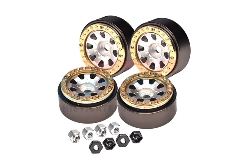 GPM Beadlock 1.0 8-Loch-Felgen Alu silber (4) TRX-4M, SCX24 TRX4MZSP1216S