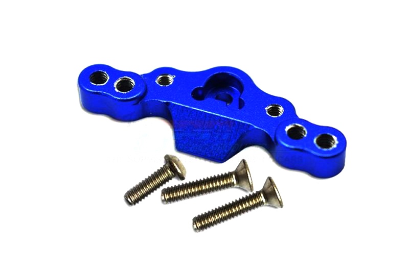 GPM ALUMINUM STABILIZING MOUNT FOR FRONT UPPER ARM TIE RODS - 4P Team Losi Mini-T 2.0 blau