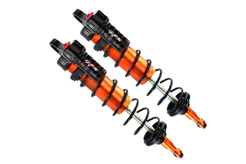 GPM Alum. 6061-T6 L-Shape Piggy Back Dämpfer 143mm hi. orange Traxxas Sledge