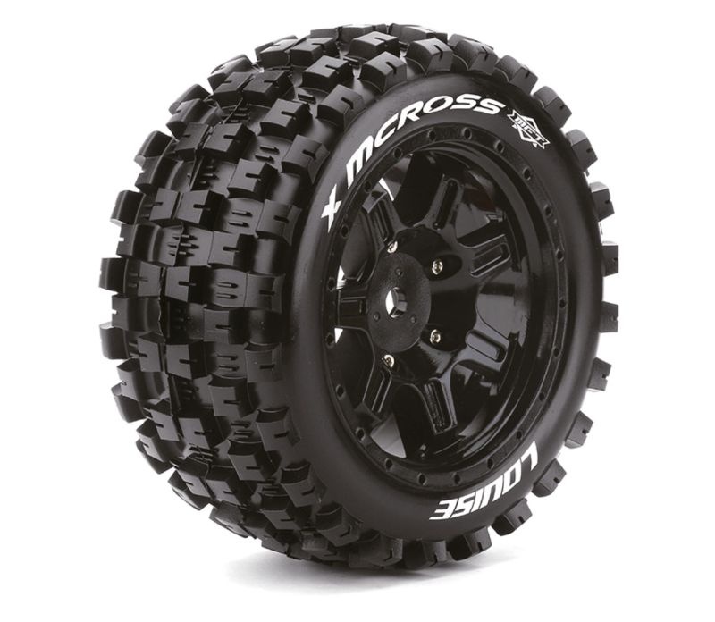 Louise X-MCROSS Sport-Reifen Felge schwarz (2) 24mm TRAXXAS X-MAXX / MFT L-T3352B
