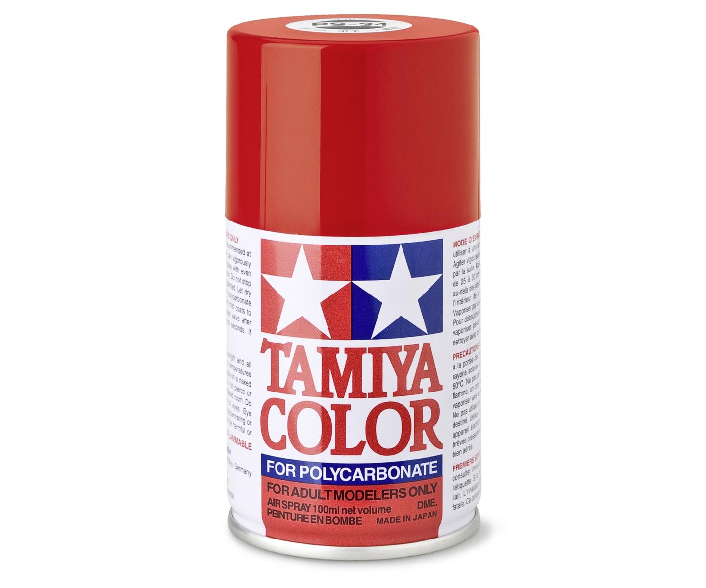 Tamiya Color Lexan Spray Farbe PS-34 Hellrot PS34 100ml 300086034 - Abbildung 1