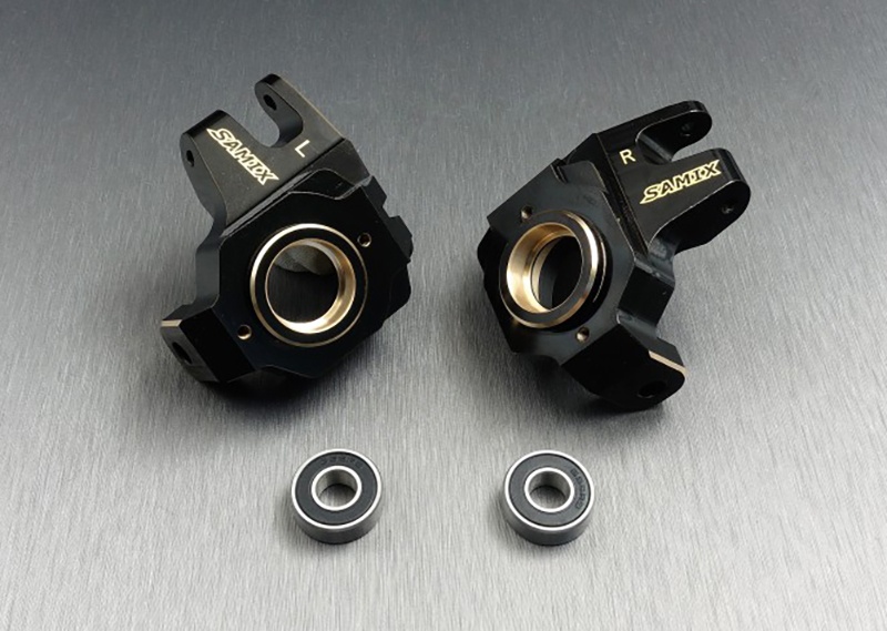 SAMIX Lenkhebel schwer Messing (1x li / 1x re) schwarz für Axial SCX6 SCX6-4412BK