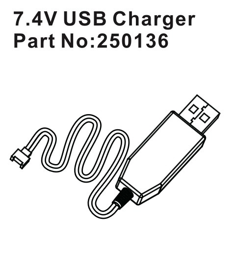 Hobby Plus 7.4V USB Charger 250136
