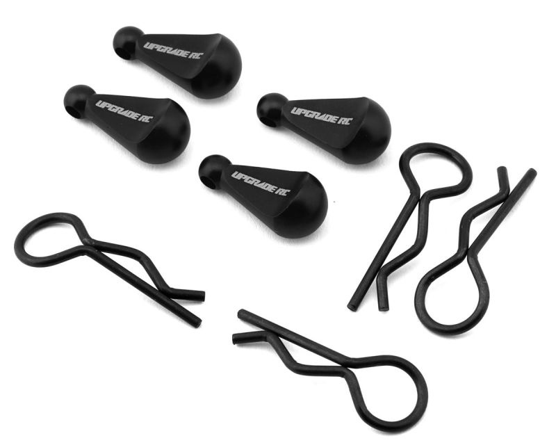 Upgrade RC 1/8 Karosserie-Clips mit Aluminium-Griff schwarz (4)