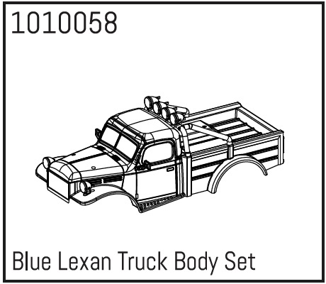 Hobby Plus Blue Lexan Power Wagon Body Set 240147