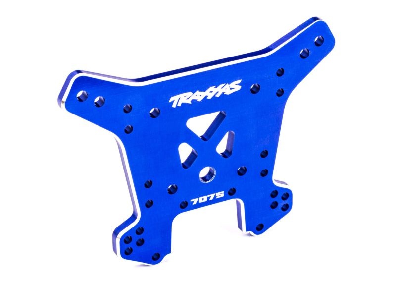 Traxxas Dämpferbrücke hinten 7075-T6 Alu blau eloxiert 9638
