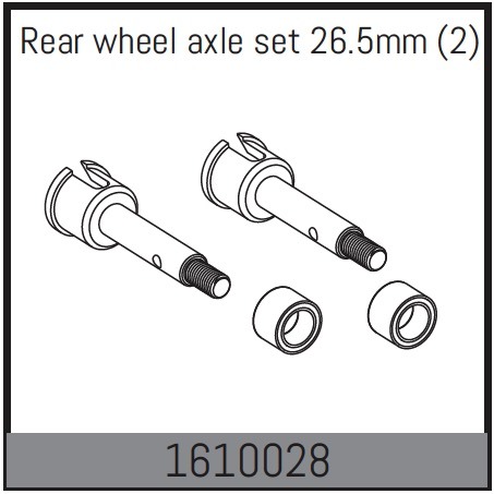 Absima Rear wheel axle set 26.5mm (2 Pcs.) 1610028