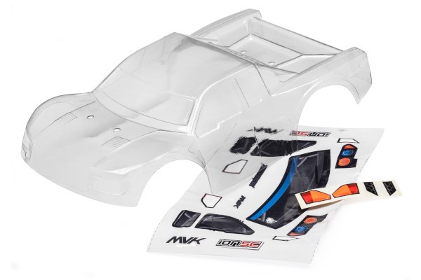 Maverick Unlackierte Short Course Truck Karosserie mit Aufklebern (iON SC) MV28073