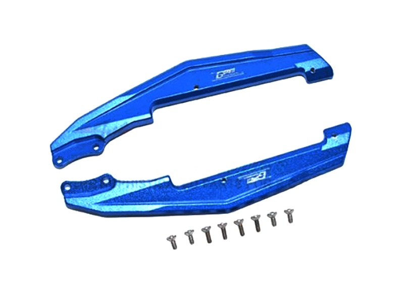 GPM ALUMINUM CHASSIS NERF BARS -10PC SET Team Losi Mini-T 2.0 blau
