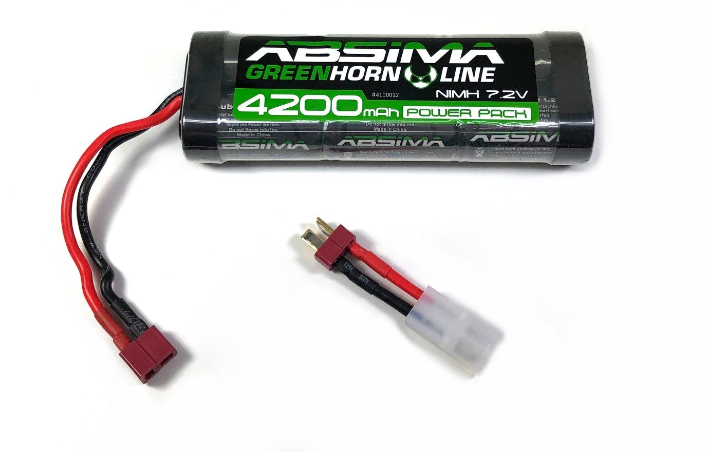 Absima Greenhorn NiMH Stick Pack 7.2V 4200 (T-Plug + Tamiya Adapter) 4100012 - Abbildung 1