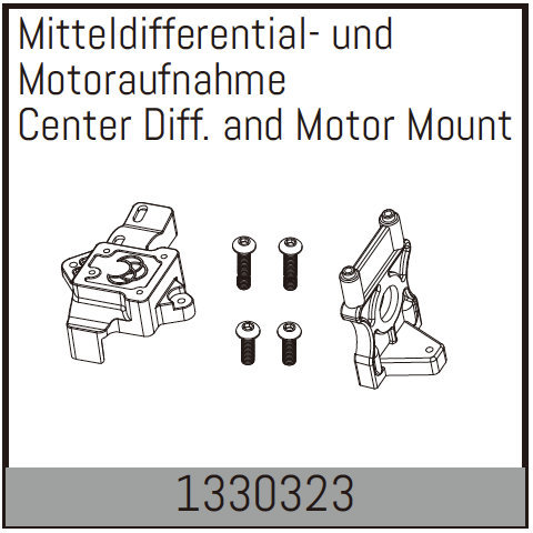 Absima Mitteldifferential- und Motoraufnahme 1330323