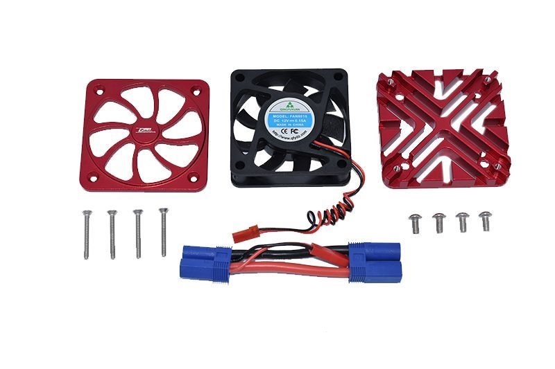 GPM Alu Motorkühlkörper mit Ventilator rot ARRMA Kraton, Outcast 8s MAKX018FANR