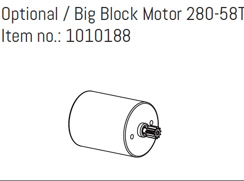 Hobby Plus Opt. Big Block Motor 280-58T 240376