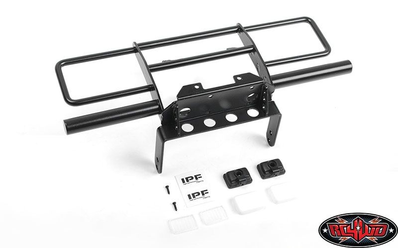 RC4WD Oxer Steel Front Winch Bumper w/ IPF Lights VVV-C0948