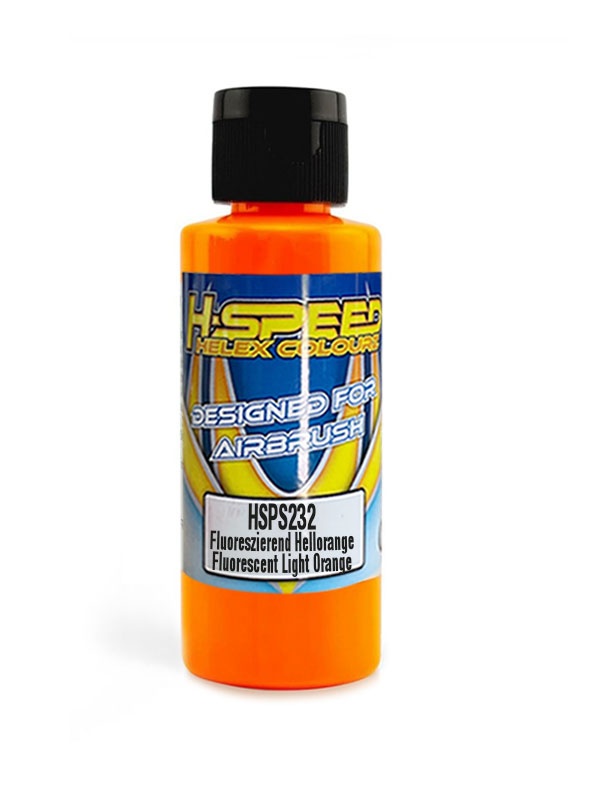 H-SPEED Lexan Airbrush Farbe 60 ml Fluor Hellorange / Light Orange HSPS232
