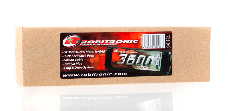 Robitronic SC3600 NiMH Akku 3600mAh 7,2V Stick Pack Tamiya Stecker