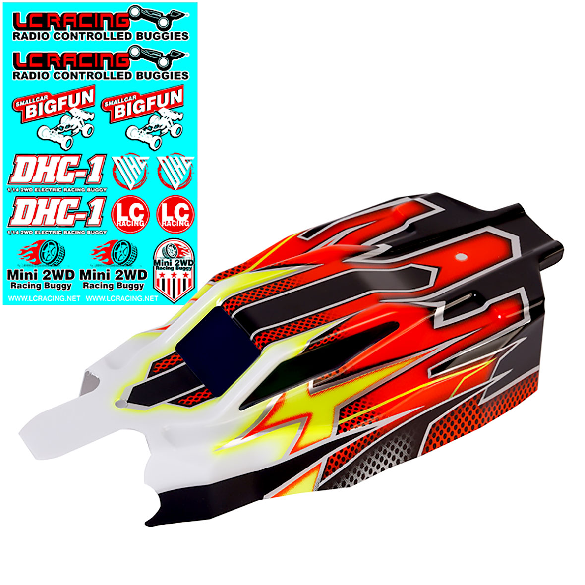 LC Racing BHC-1 2WD Brushed Mini Buggy 1/14 (Schwarz) RTR LC1005
