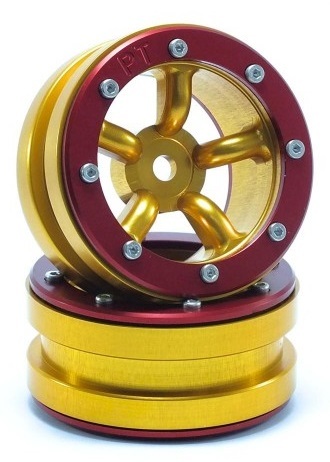 Metsafil Beadlock Wheels PT-Safari Gold/Rot 1.9 (2 St.) MT0010GOR