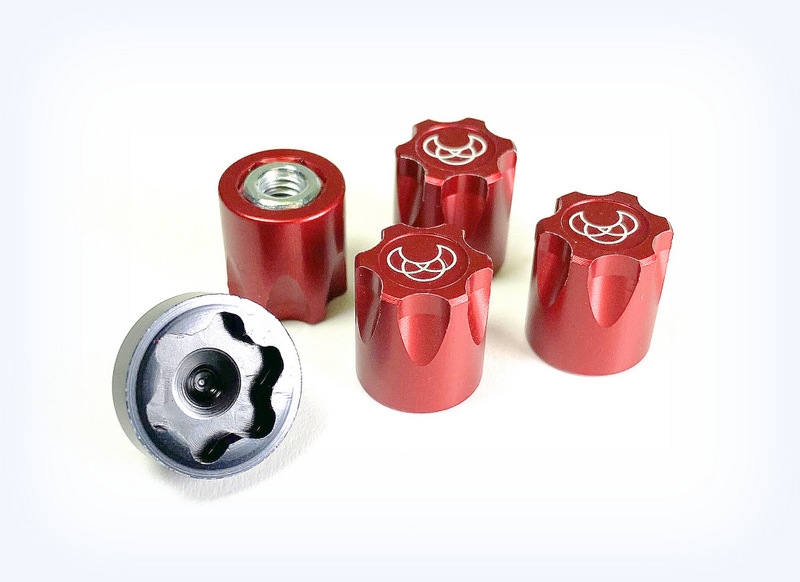Absima 1:10 Radnabe M4 rot (4 St.) 2560026
