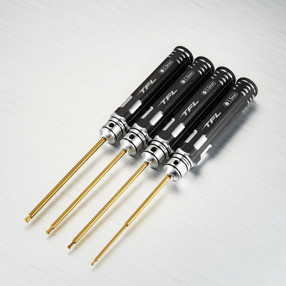 TT1604-06BK Innensechskantschlüssel Set Kugelkopf 1,5/2,0/2,5/3,0mm